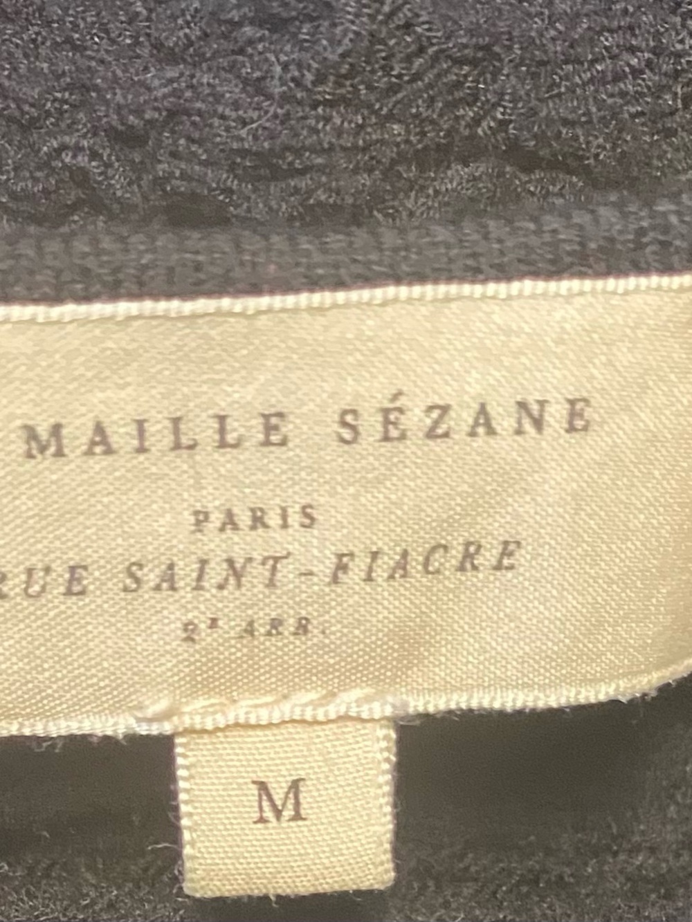 SEZANE Flavie Black Ribbed Knit Midi Dress M - Picture 10 of 10